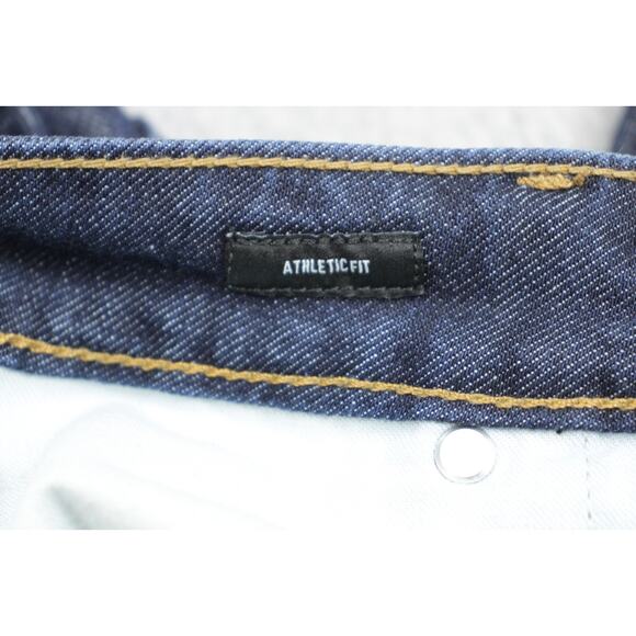 Bonobos Jeans Mens 33 x 32 Blue Cotton Blend Stretch Athletic Fit Dark Wash - Picture 4 of 8